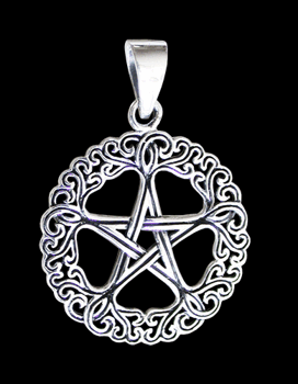 26.5 mm. Fantastiskt Pentagram hänge i Äkta silver. 