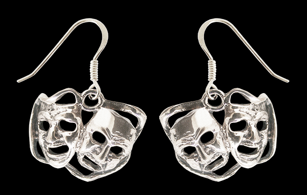 Teatermasker örhängen i Äkta silver. - 2