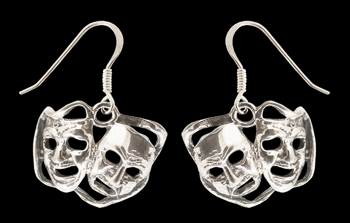 Teatermasker örhängen i Äkta silver.