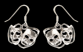Teatermasker örhängen i Äkta silver.