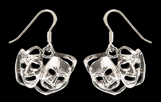 Teatermasker örhängen i Äkta silver.