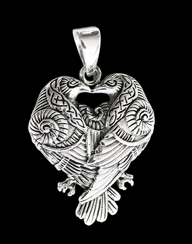 5.7 gr. Hugin och Munin halsband i Äkta silver.