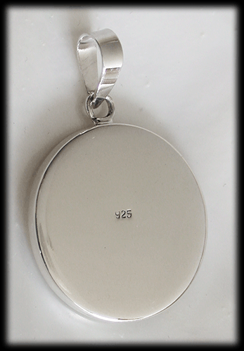 30 mm. Yin & Yang hänge i Äkta silver. - 3