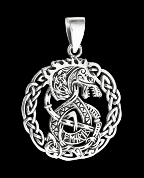 4.8 gr. Fenrir / Fenris ulven hänge i Äkta silver.