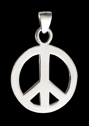 25.5 mm. Peace smycke i Äkta silver.