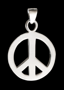 25.5 mm. Peace smycke i Äkta silver.