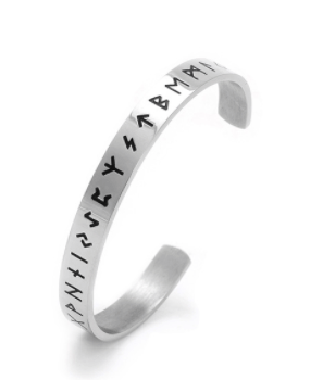 Runor Futharken armband i rostfritt stål. - 2