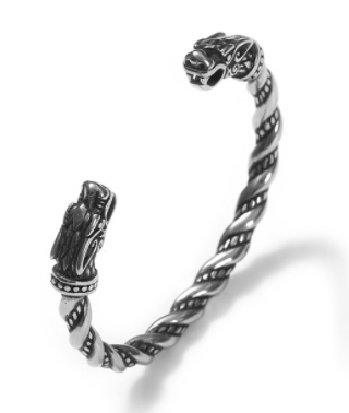 Armband med Fenrisulven i rostfritt stål. - 2
