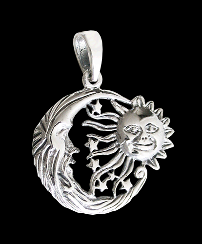 Sol halsband i Äkta silver. - 2