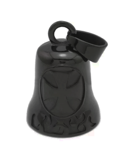 Guardian bell smycke med Malteserkors i svart stål. - 2