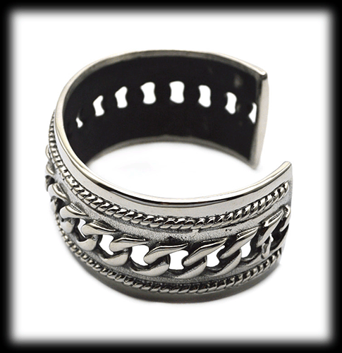 Pansarlänk / vikingatida armband i rostfritt stål. - 2