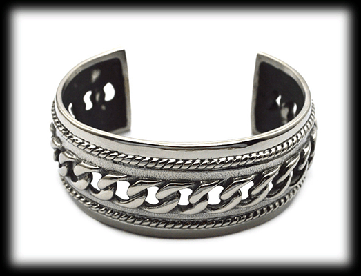 Pansarlänk / vikingatida armband i rostfritt stål. - 3