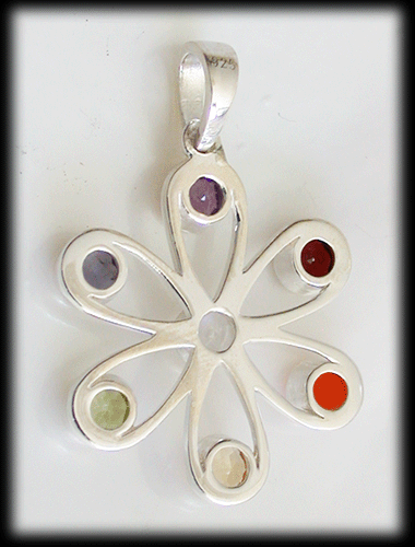 Blomhänge med Chakra stenar. - 5
