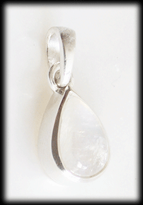 12 mm. Månstensdroppe i Äkta silver.