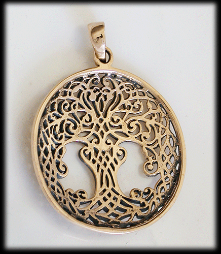 Livets träd i brons - Stort Yggdrasil halsband. - 3
