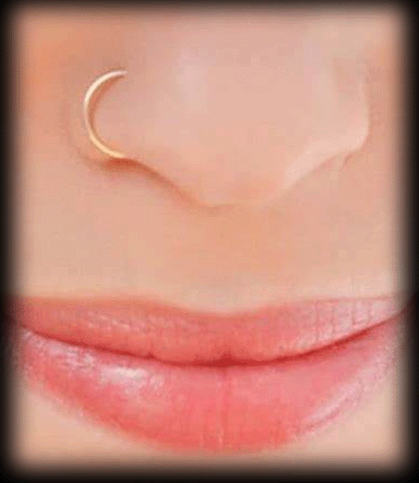 Fejk näspiercing i guldpläterat stål. - 3