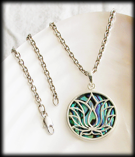Lotus halsband i Äkta silver. - 4