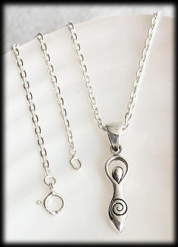 Liten spiral gudinnan i Äkta silver. - 2