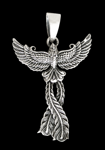 Vackert Phoenix hänge i Äkta silver.