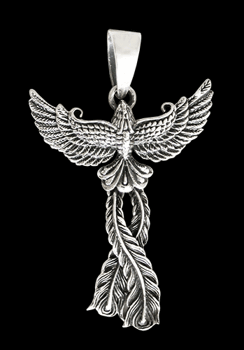 Vackert Phoenix hänge i Äkta silver.