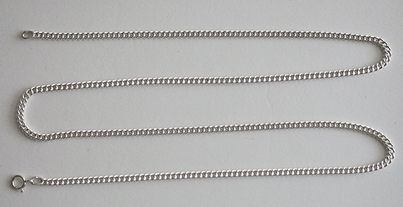 2.5 mm. Pansarlänk kedja i Äkta silver. - 5