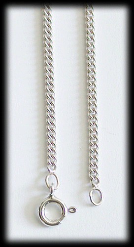 2.5 mm. Pansarlänk kedja i Äkta silver.