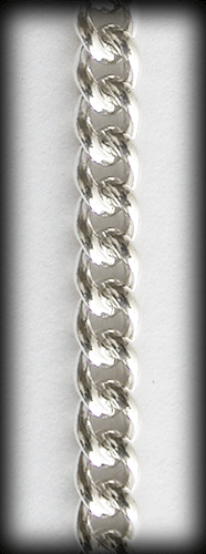 2.5 mm. Pansarlänk kedja i Äkta silver. - 3