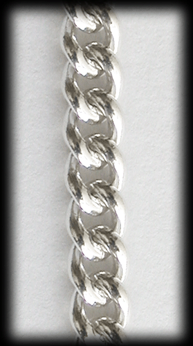 3 mm. Silverkedja pansarlänk. - 3