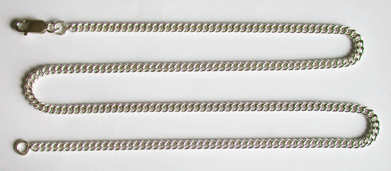 3 mm. Silverkedja pansarlänk. - 4