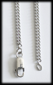 3 mm. Silverkedja pansarlänk.