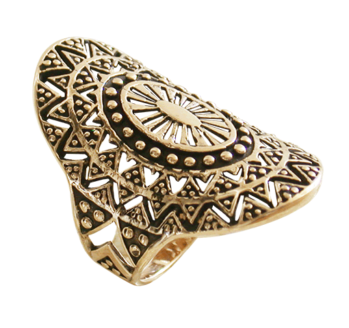 Wonderful design ring  in brons. - 2