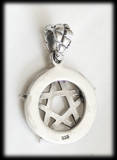 21.5 mm. Pentagram hänge i Äkta silver. - 3
