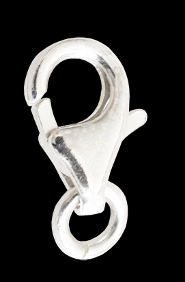 13 mm. Klolås i Äkta silver.