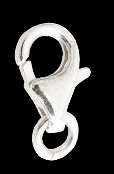 13 mm. Klolås i Äkta silver.