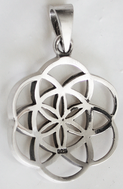 Flower of life silver halsband. - 3