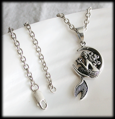 Little mermaid (sjöjungfru) halsband i Äkta silver. - 3
