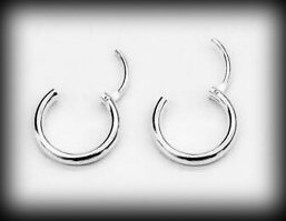 1.5 x 14 mm öronringar i Äkta silver. - 2