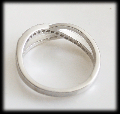 Extremt kvinnlig bling ring i Äkta silver. - 4