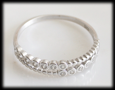 Underbar liten bling ring i Äkta silver. - 3