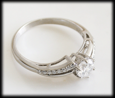 Kubisk Zirkonia ring i Äkta silver. - 3