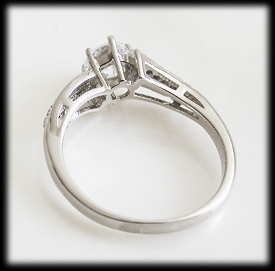 Kubisk Zirkonia ring i Äkta silver. - 4