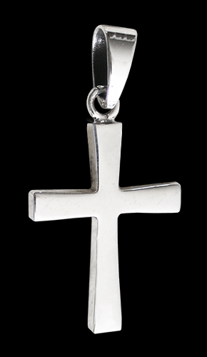 Traditionellt kors halsband i Äkta silver.