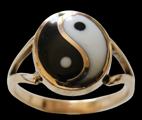 Yin & Yang ring i Brons. - 2