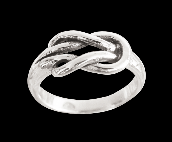 Kärleksknuten i Äkta silver. En evighetsknut ring. - 3