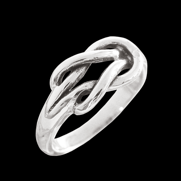 Kärleksknuten i Äkta silver. En evighetsknut ring. - 2