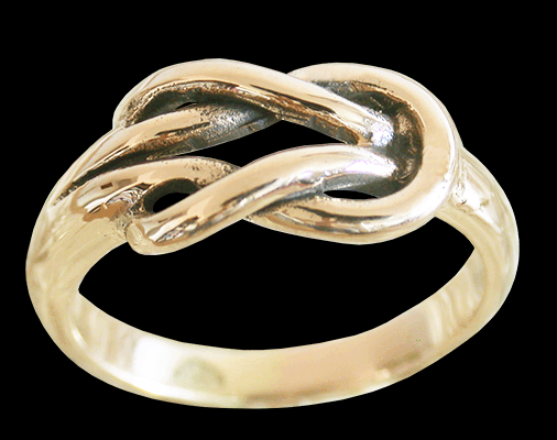 Kärleksknuten i Brons. Evighetsknuten ring. - 3