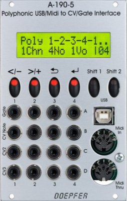 Doepfer A-190-5 Polyphonic midi to CV