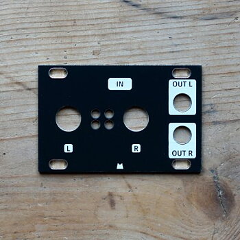 Black Panel for Intellijel Designs 1U Stereo Line In
