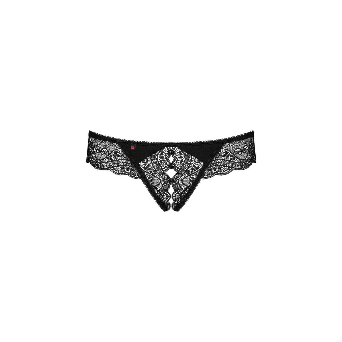 Stringtrosa Obsessive Miamor Svart Spets L/XL - 3