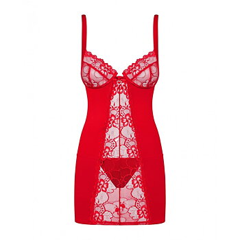 Babydoll Obsessive Heartina Röd XXL/XXXL